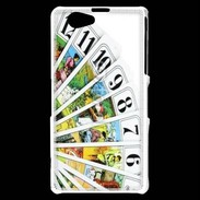 Coque Sony Xperia Z1 Compact Cartes de tarot sur fond blanc