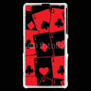 Coque Sony Xperia Z1 Compact Cartes rouges et noires 5