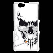 Coque Sony Xperia Z1 Compact Tête de mort fumeur