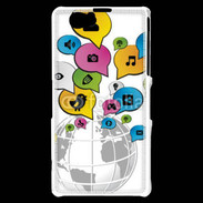Coque Sony Xperia Z1 Compact Réseau social 2