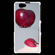 Coque Sony Xperia Z1 Compact Cerise et bouche 3