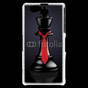 Coque Sony Xperia Z1 Compact Pièce d'échec avec cravatte