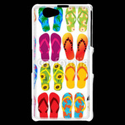 Coque Sony Xperia Z1 Compact Flip flop de tongues