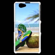 Coque Sony Xperia Z1 Compact Plage Brésil et noix de coco
