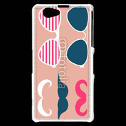 Coque Sony Xperia Z1 Compact Moustache et lunettes 5