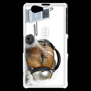Coque Sony Xperia Z1 Compact Chien écoutant de la musique