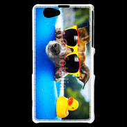 Coque Sony Xperia Z1 Compact Chien à la piscine 5