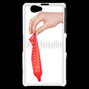 Coque Sony Xperia Z1 Compact préservatif rouge