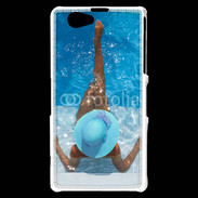 Coque Sony Xperia Z1 Compact Femme à la piscine