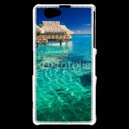 Coque Sony Xperia Z1 Compact Bungalow sur l'eau des tropiques