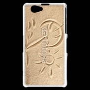 Coque Sony Xperia Z1 Compact Soleil et sable sur la plage