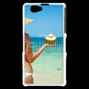 Coque Sony Xperia Z1 Compact Cocktail noix de coco sur la plage 5