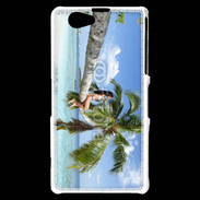 Coque Sony Xperia Z1 Compact Palmier et charme sur la plage