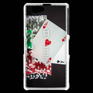 Coque Sony Xperia Z1 Compact Paire d'as au poker 6