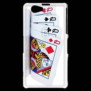 Coque Sony Xperia Z1 Compact Carré de dames au poker