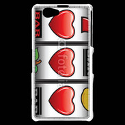 Coque Sony Xperia Z1 Compact Triple coeur machine à sous