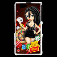 Coque Sony Xperia Z1 Compact Lady au casino