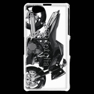 Coque Sony Xperia Z1 Compact Tuning moto noire
