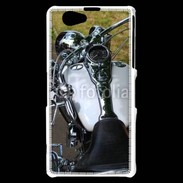 Coque Sony Xperia Z1 Compact Moto chromée