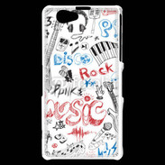 Coque Sony Xperia Z1 Compact Eléments de musique en dessin