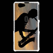 Coque Sony Xperia Z1 Compact Saxophoniste au couché de soleil