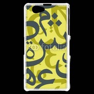 Coque Sony Xperia Z1 Compact Paterne de lettres Arabes 150