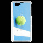 Coque Sony Xperia Z1 Compact Cours de tennis béton bleu