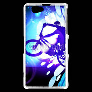 Coque Sony Xperia Z1 Compact Illustration BMX bleu