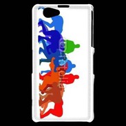 Coque Sony Xperia Z1 Compact Illustration mêlée de rugby