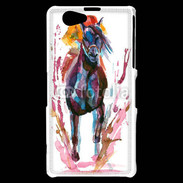 Coque Sony Xperia Z1 Compact Equitation en peinture 10