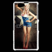 Coque Sony Xperia Z1 Compact Femme mode militaire US