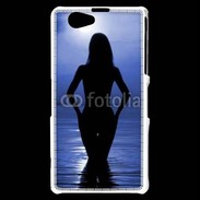 Coque Sony Xperia Z1 Compact Silhouette de nuit dans l'eau