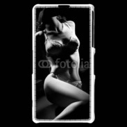 Coque Sony Xperia Z1 Compact Charme noir et blanc