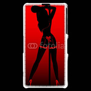 Coque Sony Xperia Z1 Compact Pole danseuse noir et rouge