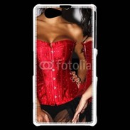 Coque Sony Xperia Z1 Compact Belles et sexy en noir et rouge