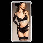 Coque Sony Xperia Z1 Compact Femme sexy en lingerie noire