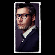 Coque Sony Xperia Z1 Compact Homme charmant en costume et lunettes