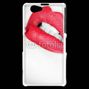 Coque Sony Xperia Z1 Compact bouche sexy rouge à lèvre gloss crayon contour