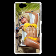 Coque Sony Xperia Z1 Compact Femme sexy sur un transat de plage