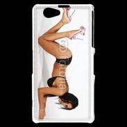 Coque Sony Xperia Z1 Compact Femme brune sexy avec talon aiguille