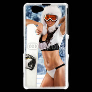 Coque Sony Xperia Z1 Compact Charme et snowboard