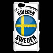 Coque Sony Xperia Z1 Compact Logo Suède