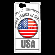 Coque Sony Xperia Z1 Compact Logo USA