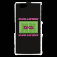Coque Sony Xperia Z1 Compact Bonus Offensif-Défensif Noir