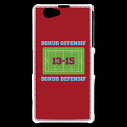 Coque Sony Xperia Z1 Compact Bonus Offensif-Défensif Rouge