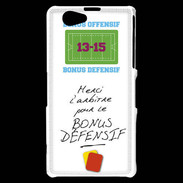 Coque Sony Xperia Z1 Compact Merci l'arbitre Bonus offensif-défensif Blanc