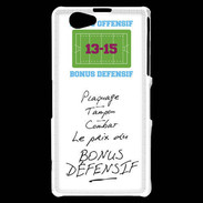 Coque Sony Xperia Z1 Compact Plaquage Bonus offensif-défensif Blanc