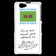 Coque Sony Xperia Z1 Compact Obtenir le Bonus offensif-défensif Blanc