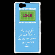 Coque Sony Xperia Z1 Compact Les potes Bonus offensif-défensif Bleu