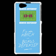 Coque Sony Xperia Z1 Compact Fin de match Bonus offensif-défensif Bleu